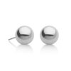 Glistening Ball Stud Earrings / 14K White Gold