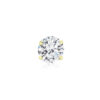 Dazzling Round Zirconia Stud Earrings / Long Post / 14K Gold