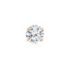 Chic Round Zirconia Stud Earrings / 14K Rose Gold