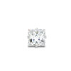 Modern and Trendy Zirconia Stud Earrings / 14K White Gold