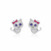 可爱猫咪针饰耳环
