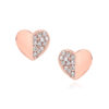 Mini Shimmering Heart-shaped Stud Earrings